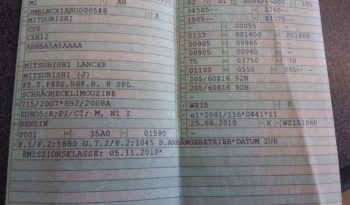 Mitsubishi Lancer 1.6 ClearTec EDITION full