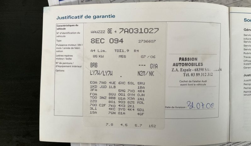Audi A4 1.9 TDI Attraction full