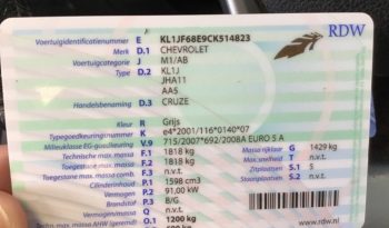 Chevrolet Cruze 1.6 LT full