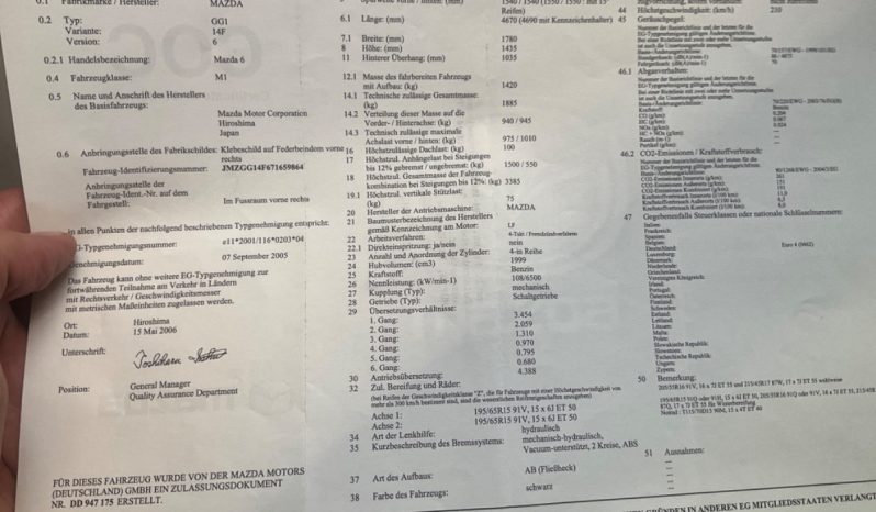 Mazda 6 2.0 Exclusive Sport full