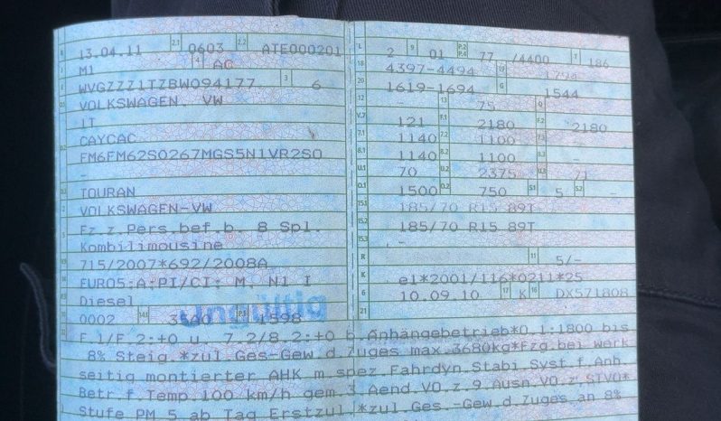 Volkswagen Touran 1.6 TDI Comfortline BlueMotion