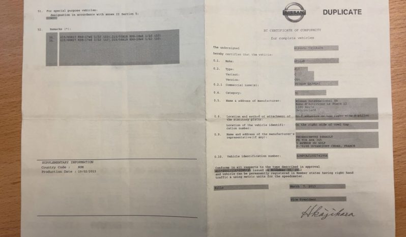 Nissan Qashqai 1.5 Turbodiesel Visia
