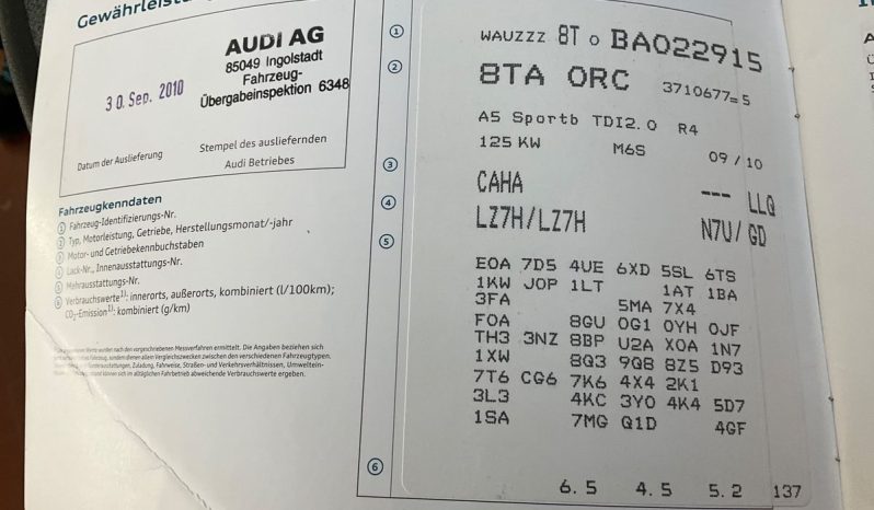 Audi A5 Sportback 2.0 TDI